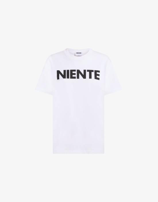 Moschino White Short Sleeve Cotton T-Shirt AEF261D 07080441 AEF1001