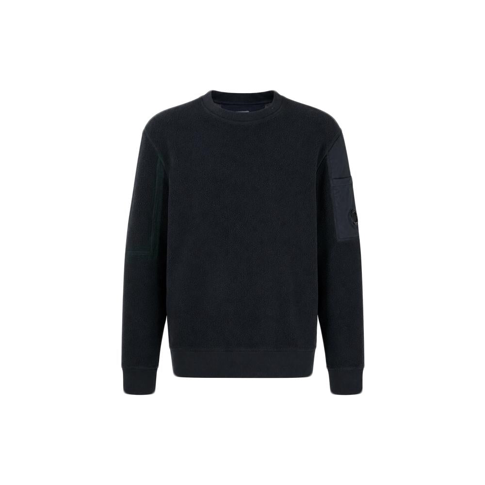 CP Company Navy Lens Logo Fleece Sweatshirt Men