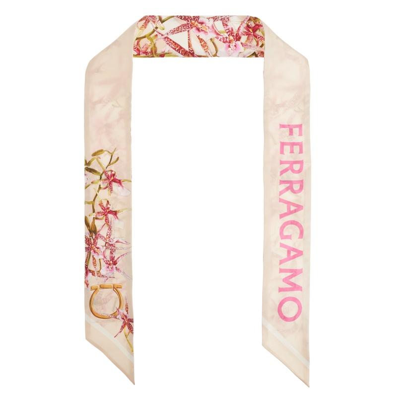 Ferragamo Gaia Print Silk Scarf