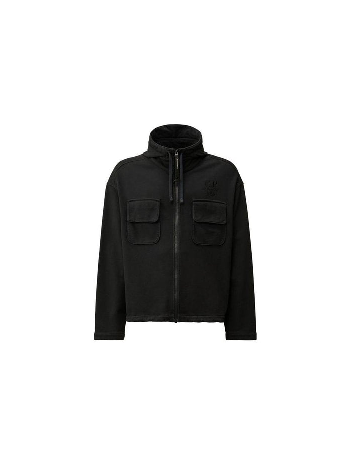 CP Company Brushed Emerized Diagonal Fleece Hoodie for Men