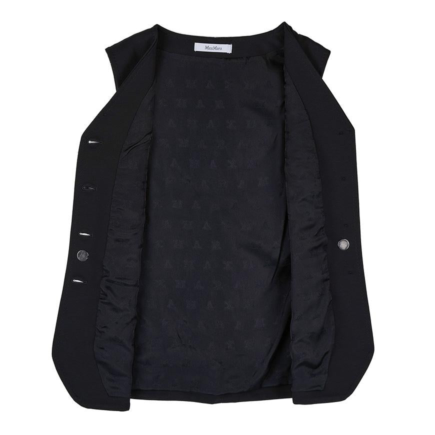 Max Mara Fornovo Wool Blend Sleeveless Vest Jacket for Women 004