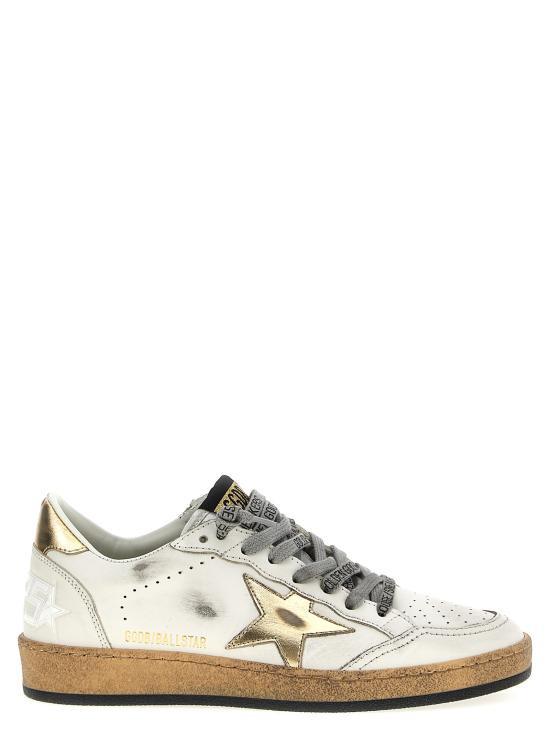 GOLDEN GOOSE Ball Star Low-Top Sneakers Gold Star Leather White