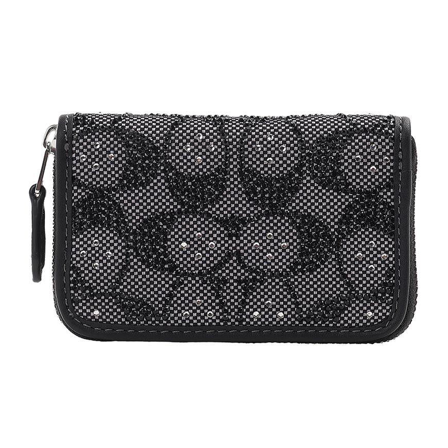 Coach Women’s Zip Around Card Holder Wallet CX244 LHBLK