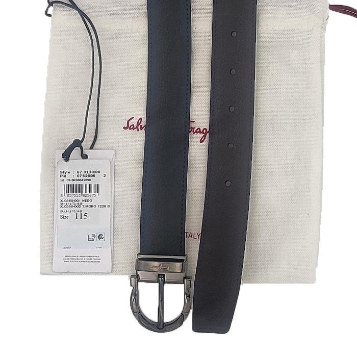 Ferragamo Gancini Reversible Leather Belt 67 0130 0752686