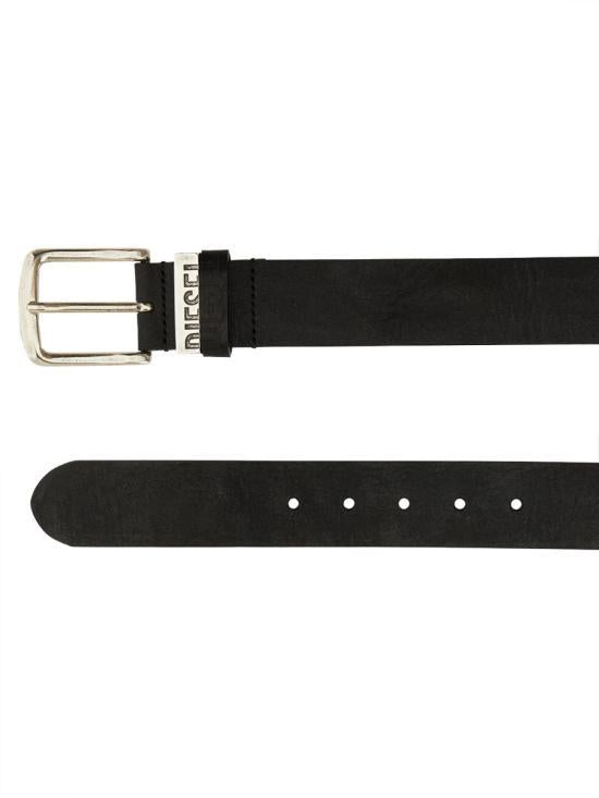 DIESEL B Visible Black Leather Belt X08506 PS142 T8013 BLACK DOM