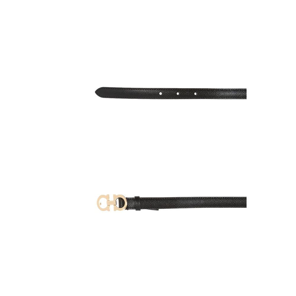 Ferragamo Gancini Leather Belt Women’s Black Accessory