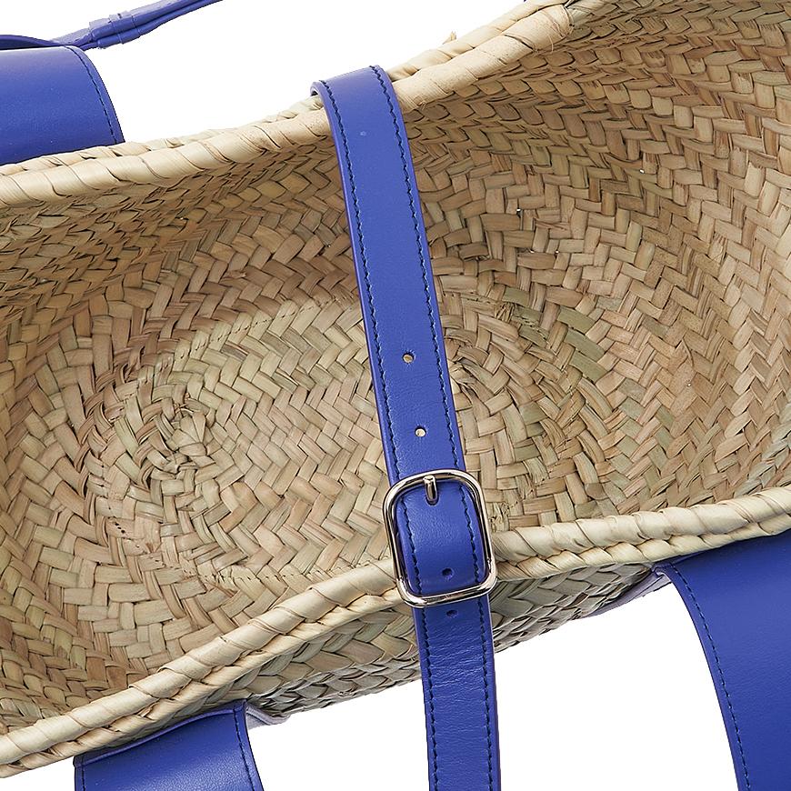 Mulberry Medium Basket Tote Bag Women’s Sense Style, Blue Woven