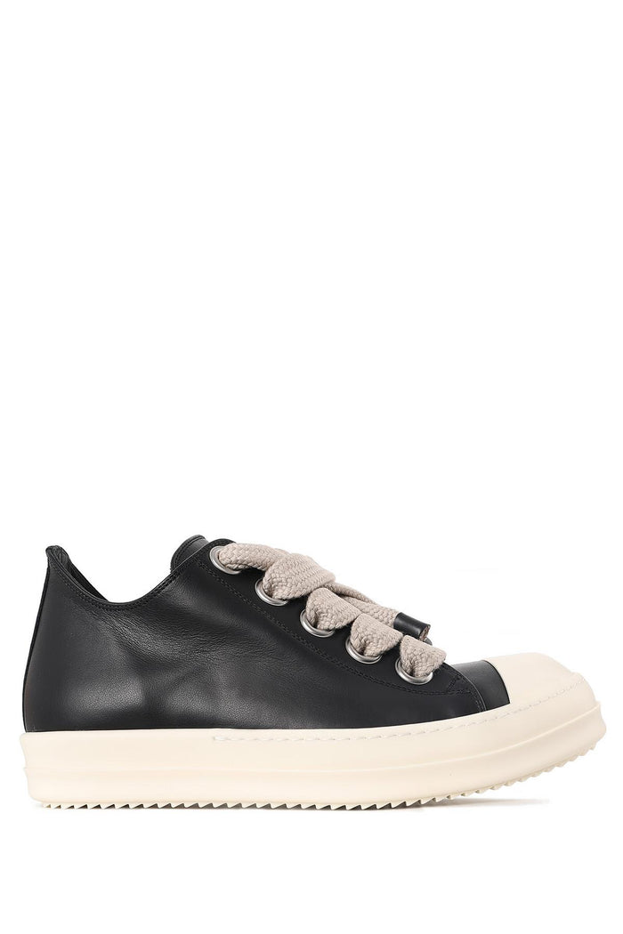 Rick Owens Jumbo Lace Low Sneakers Black Milk