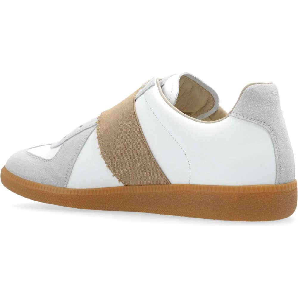 Maison Margiela White German Army Band Low-Top Sneakers