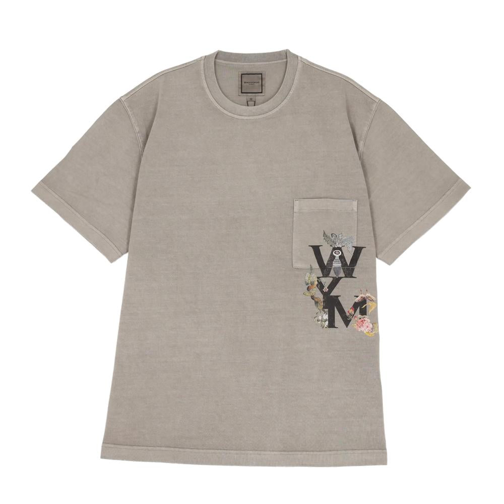 WOOYOUNGMI Men’s Folk Art Logo Dyed Short Sleeve T-Shirt W253TS08 749E
