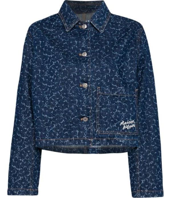 Maison Kitsune Cropped Denim Jacket MW02113 WW5024 O010
