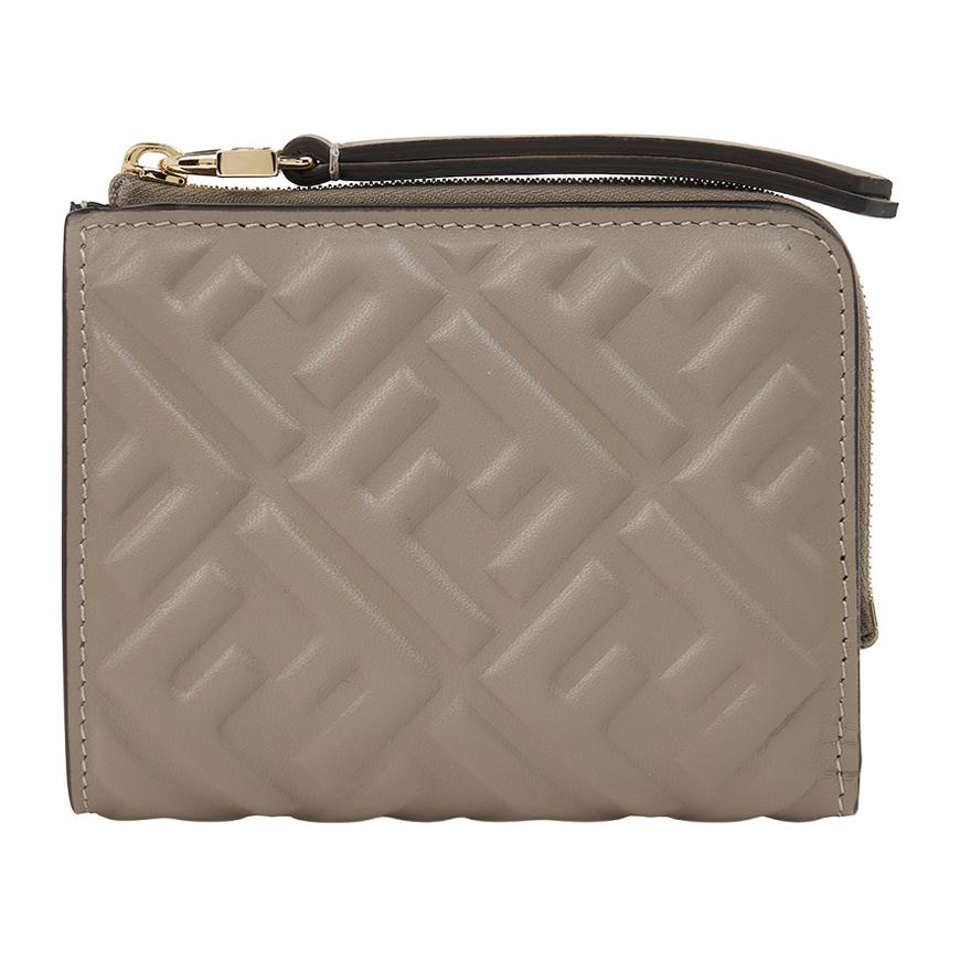 FENDI Slim Baguette Leather Compact Wallet for Women