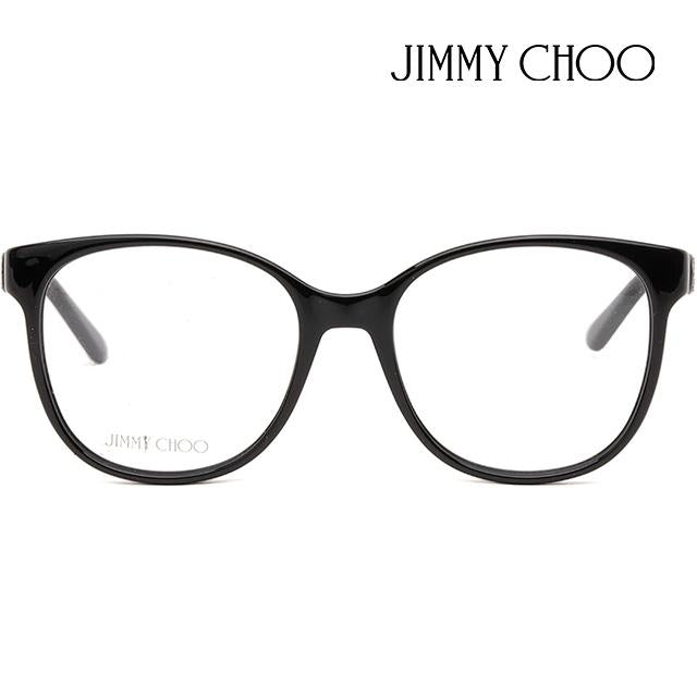 Jimmy Choo Black Acetate Oversized Eyeglass Frames Unisex JC242 807