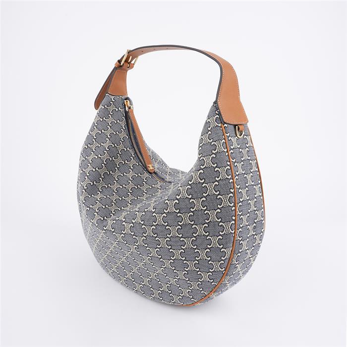 CELINE Triomphe Jacquard Loulou Shoulder Bag