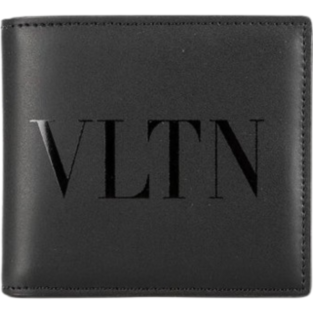 VALENTINO VLTN Logo Leather Compact Wallet P0654 VNA 0NO
