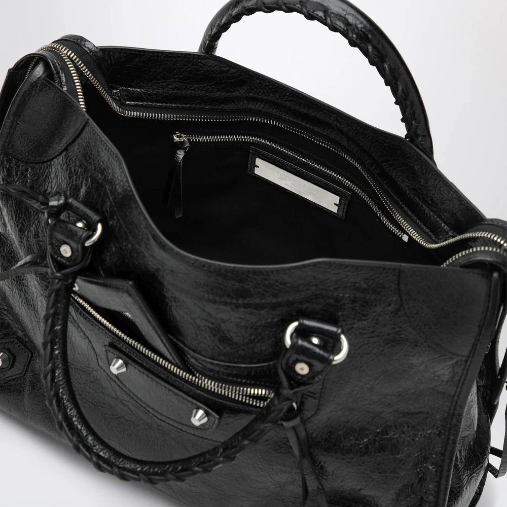 BALENCIAGA Le City Medium Tote Bag Black Leather Tote