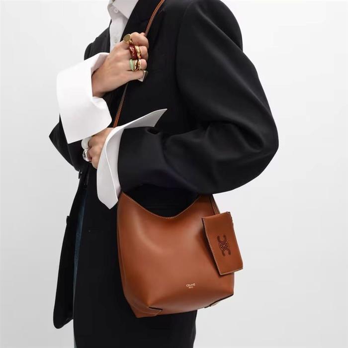 CELINE Small Hobo Soft Supple Calfskin Shoulder Bag