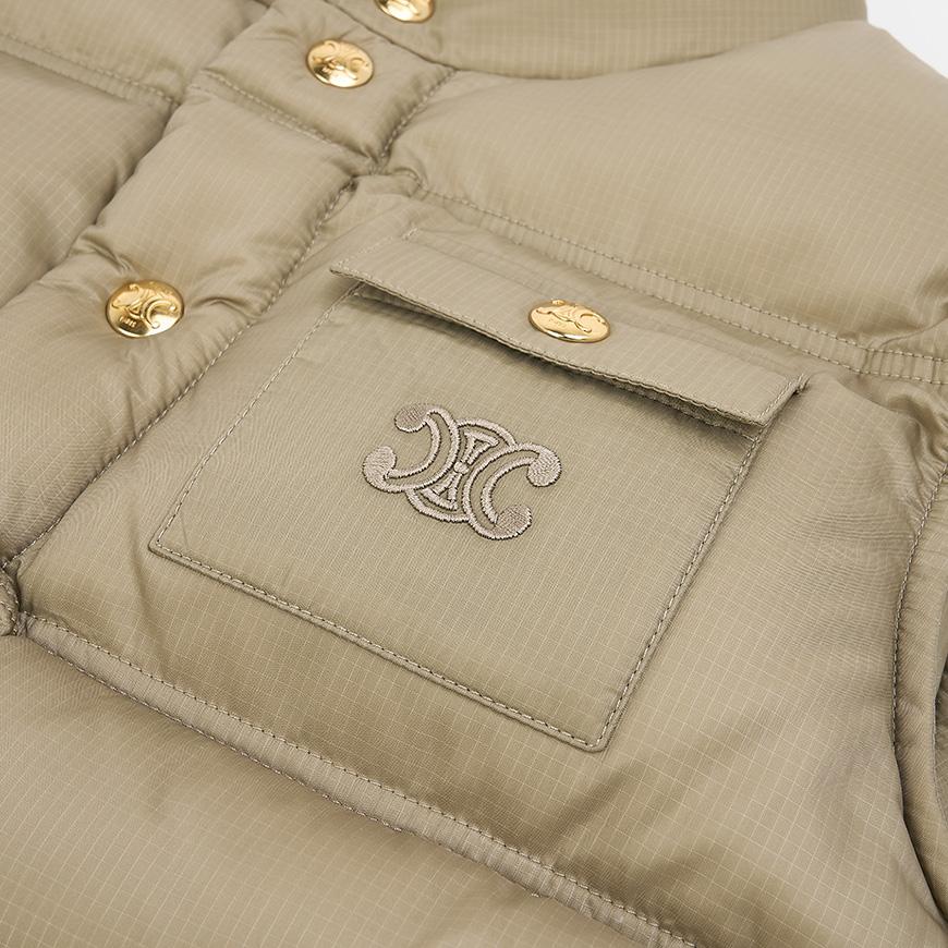 CELINE Triomphe Pocket Puffer Vest for Women RV0QO0C66 02BG