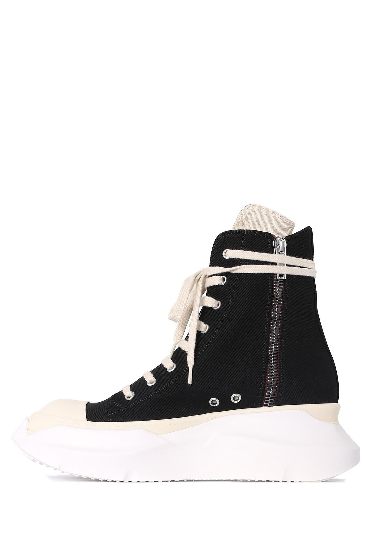 Rick Owens Black Milk DRKSHDW Cargo Abstract High-Top Sneakers