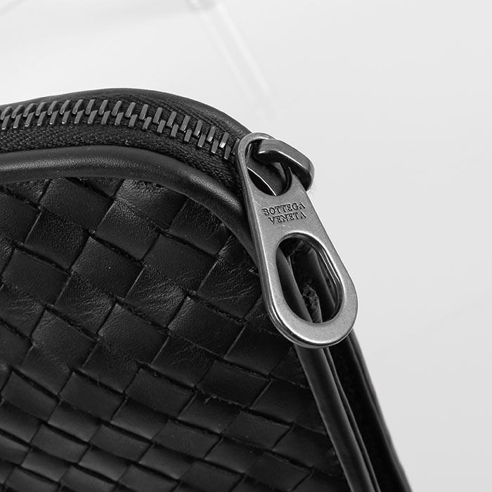 Bottega Veneta Black Intrecciato Leather Document Clutch Bag