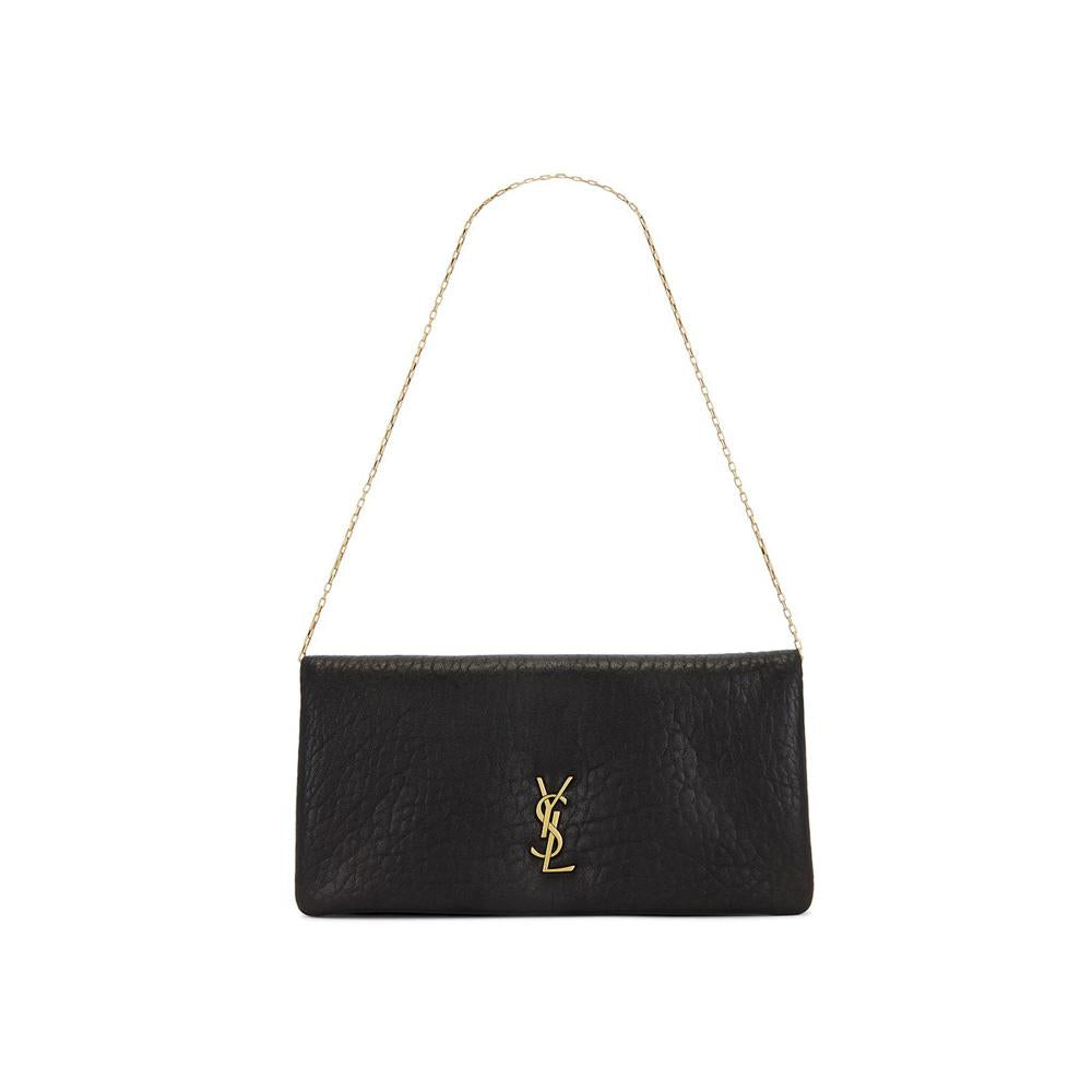Saint Laurent Calypso Mini Shoulder Bag with Gold Logo 801712 AACYT 1000