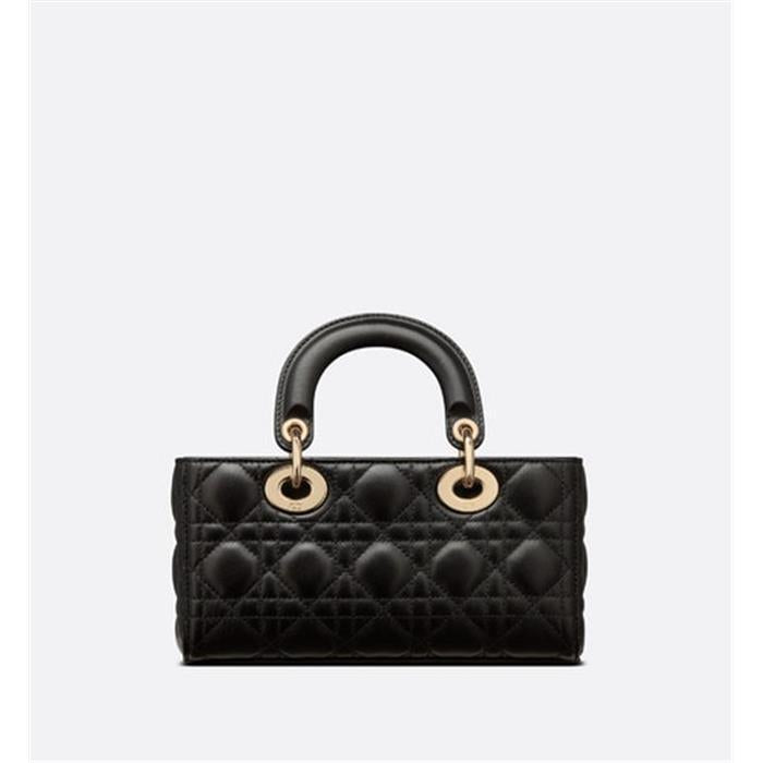 DIOR Lady D-Joy Small Shoulder Bag Black Leather