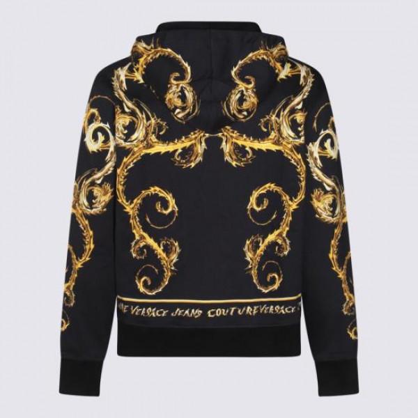 Versace Couture Logo Print Hooded Sweatshirt for Men 77GAI3ZC FS164 G89