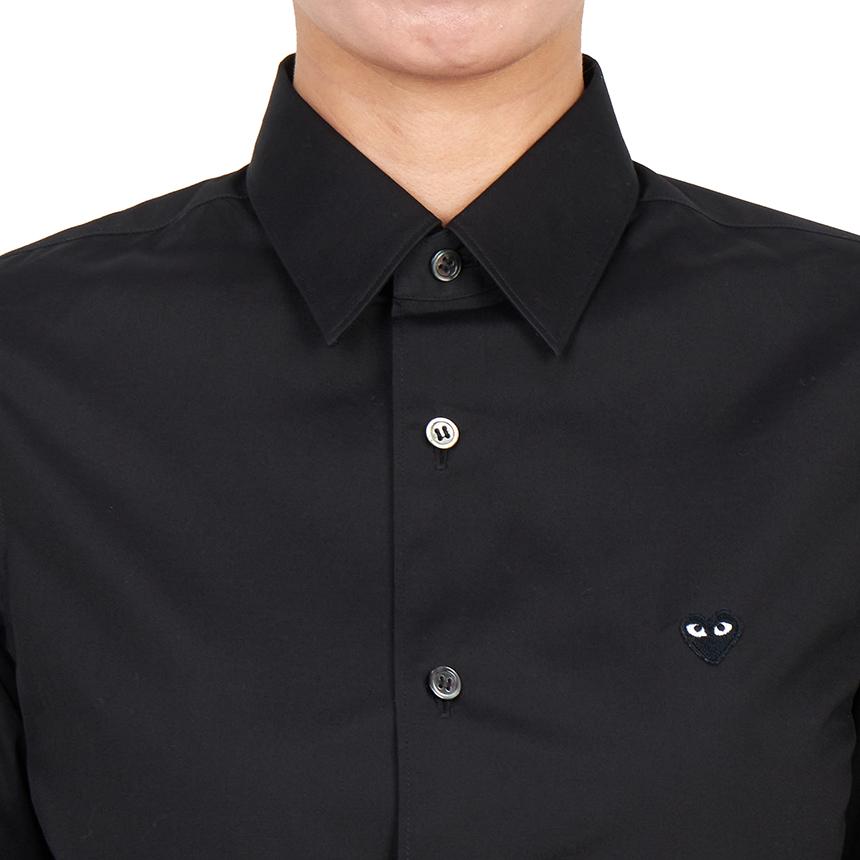 Comme des Garcons Mini Black Heart Patch Women’s Shirt AZ B013 051 1
