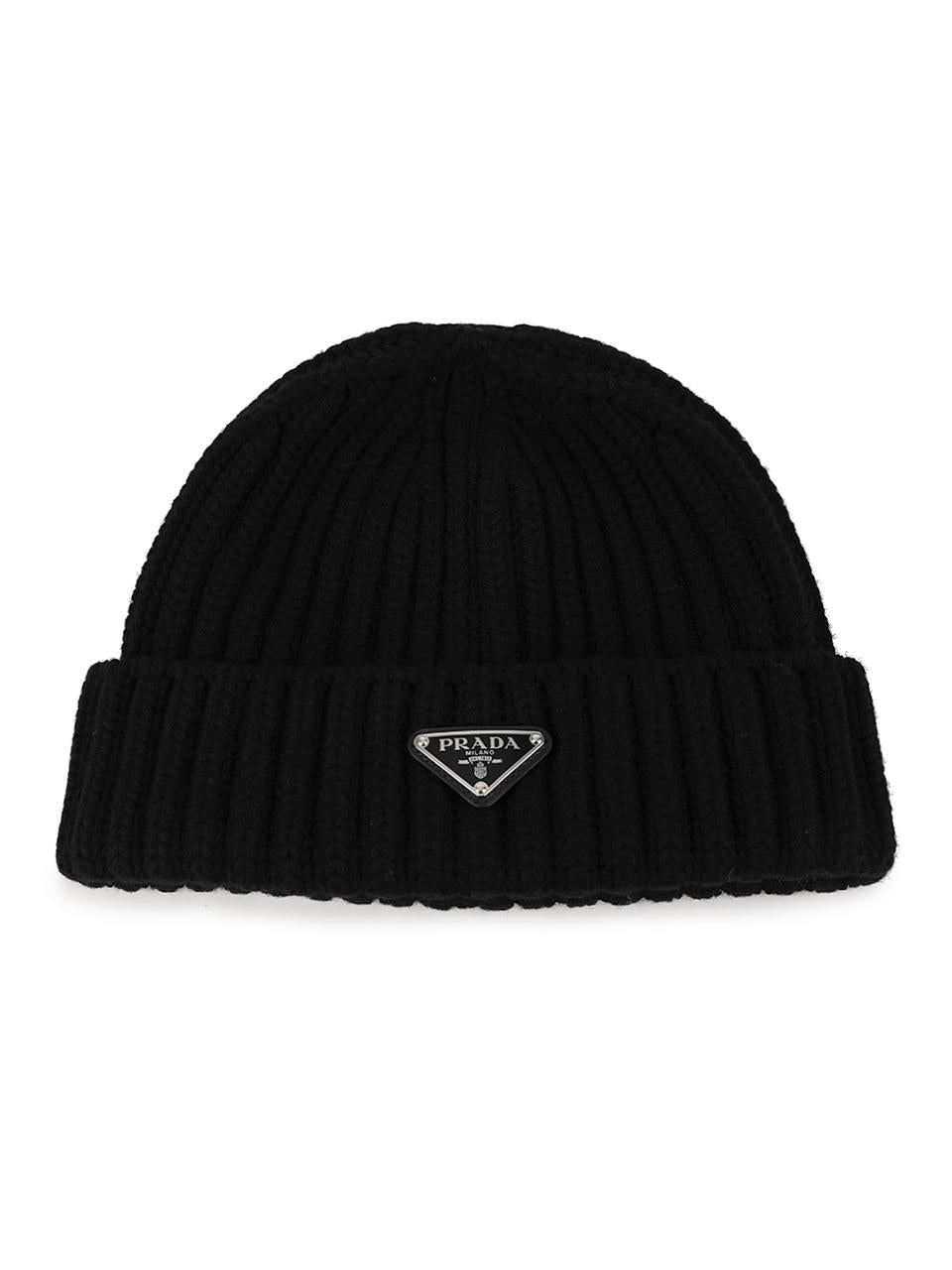 PRADA Wool Beanie Black Men’s Hat 2HC390 2DZL F0002