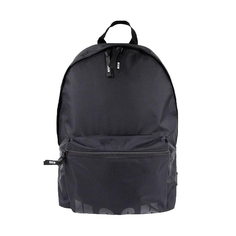 MSGM Logo Print Black Unisex Backpack 3540MZ38 654 99