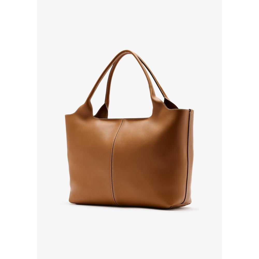 Tods Leather Shopper Tote Bag