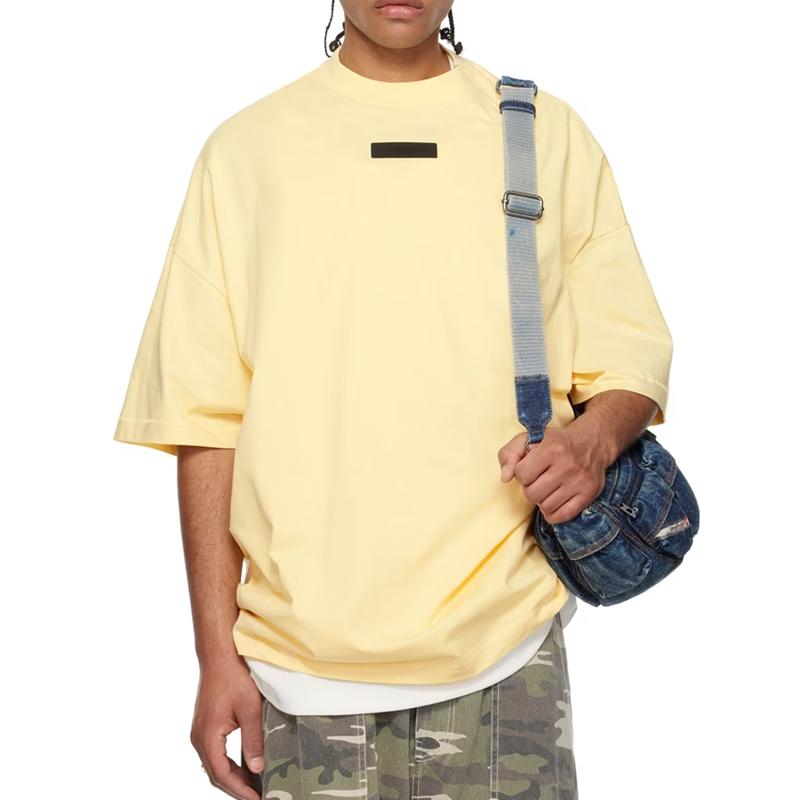 Fear of God Essentials Logo Patch Canary T-Shirt