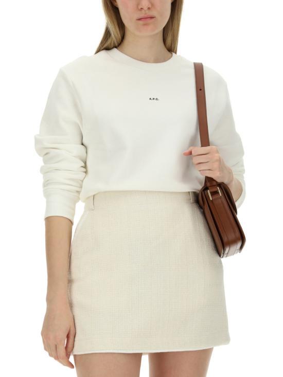 A.P.C. Long Sleeve Sweatshirt Top COHBXF27912TAG WHITE DOM