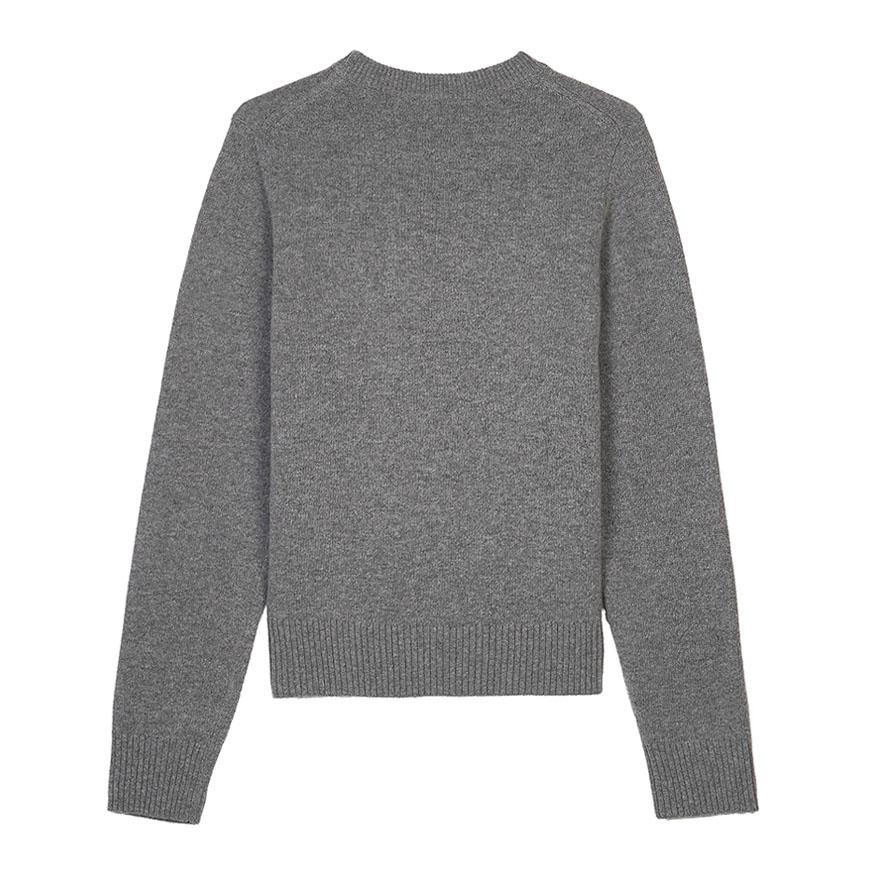 GANNI Women’s Teddy Graphic Crewneck Knit Sweater Black