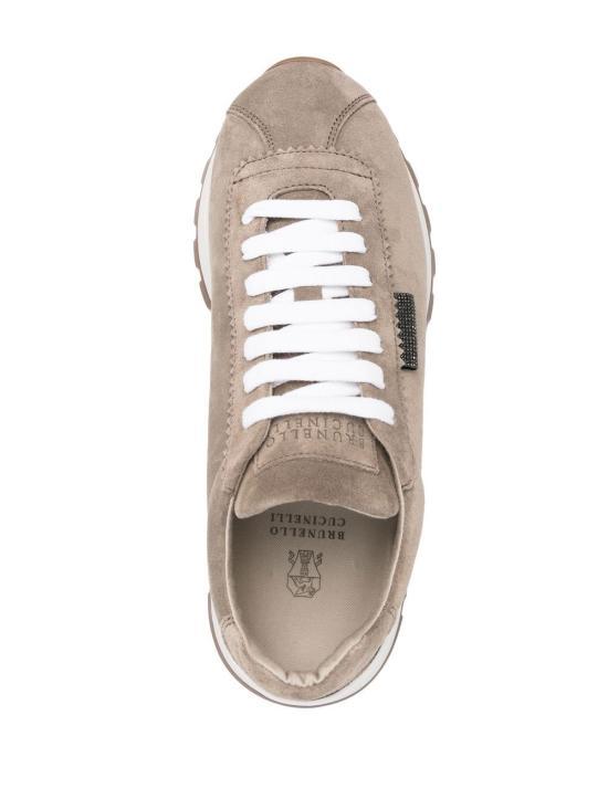 Brunello Cucinelli Shiny Tab Suede Running Sneakers MZSFG2110 C5859 D
