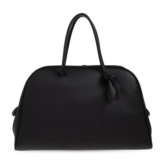 JACQUEMUS Turismo Bowling Bag Black Leather Shoulder Bag