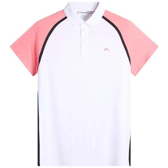 J LINDEBERG Short Sleeve Polo Shirt for Men GMJT15429S226 FLAMINGO PLUME DOM