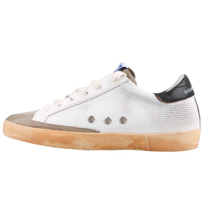 GOLDEN GOOSE Women's Silver Star Black Heel Tab Low-Top Sneakers GWF00101 81772