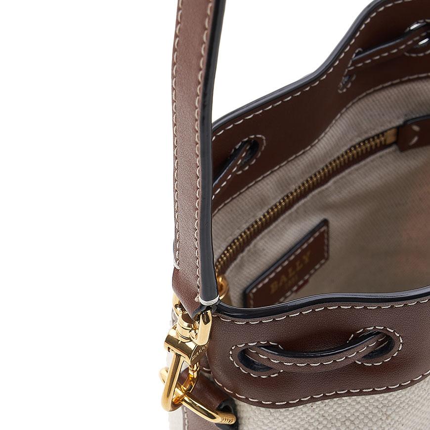 BALLY Cleo Canvas Bucket Shoulder Bag for Women CLEOH XS ST I1350