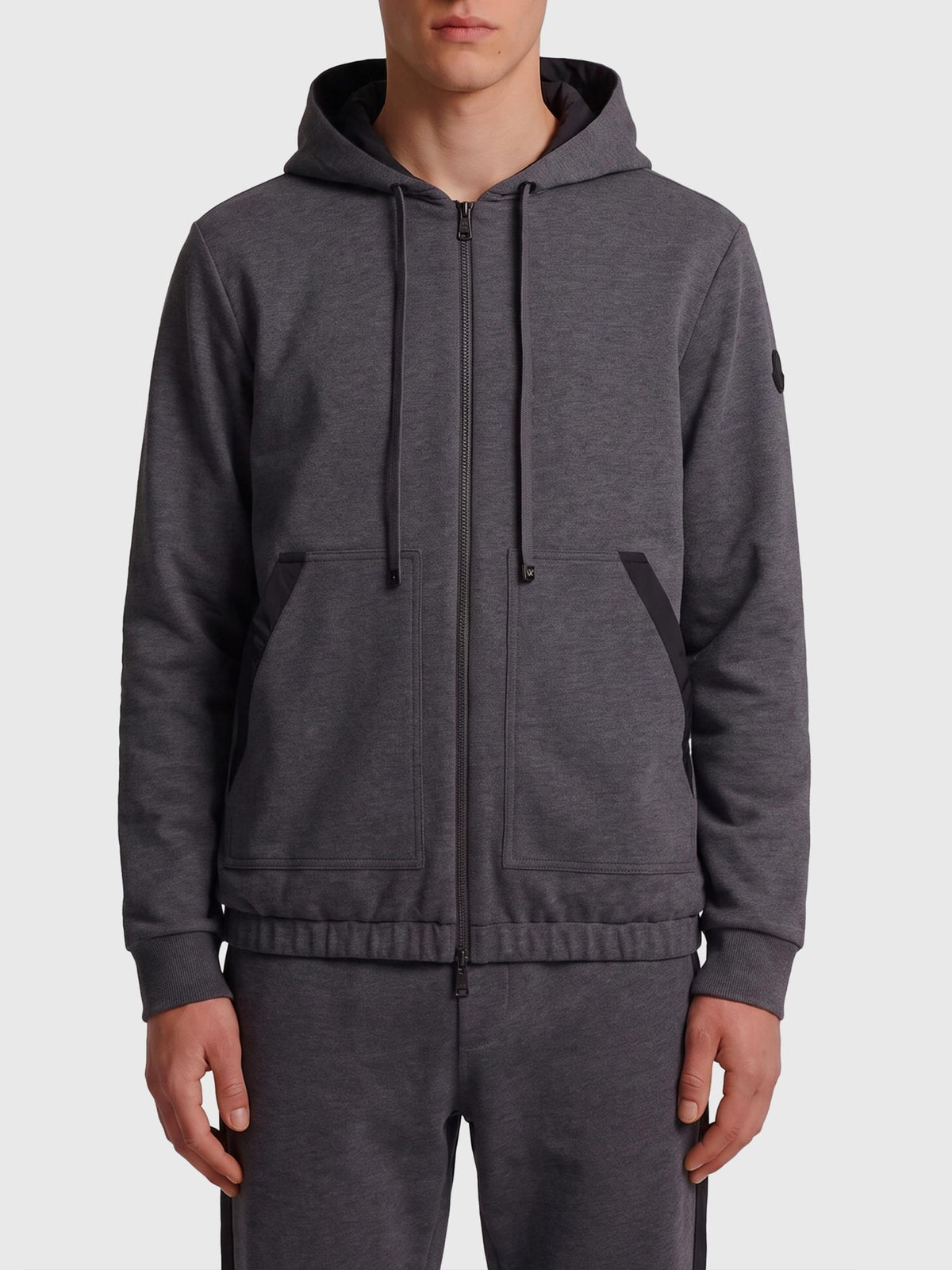 Moncler Black Zip-Up Hoodie for Men