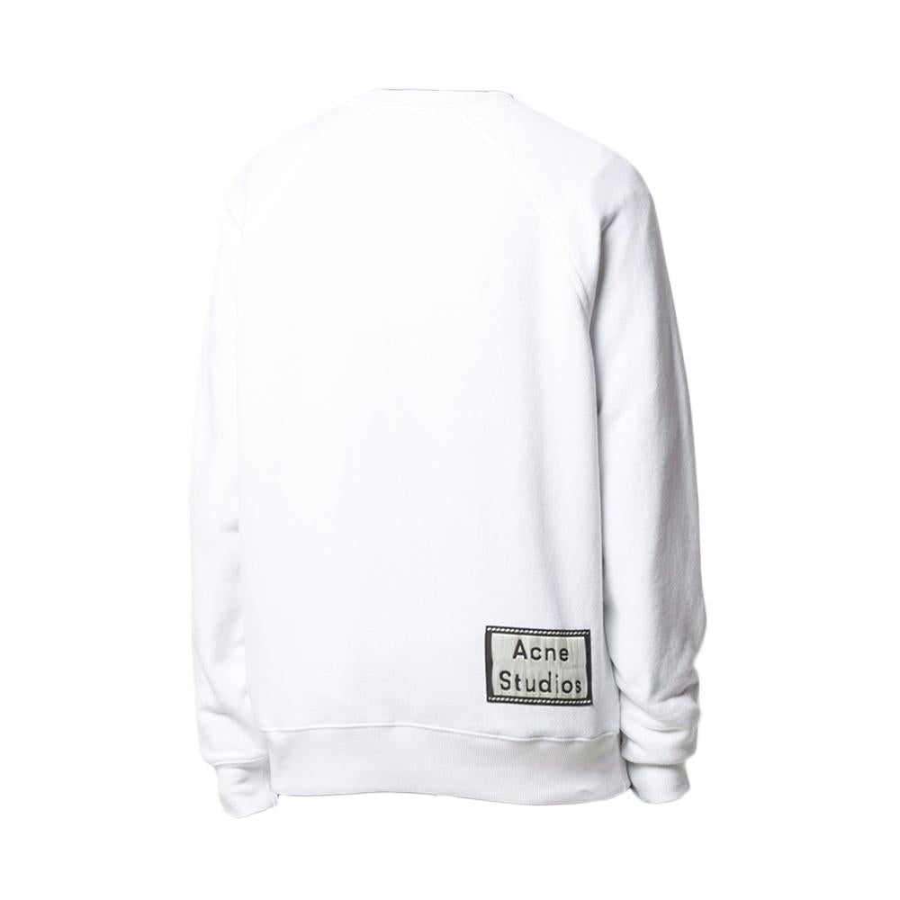 Acne Studios Optic White Reverse Label Crewneck Sweatshirt Men
