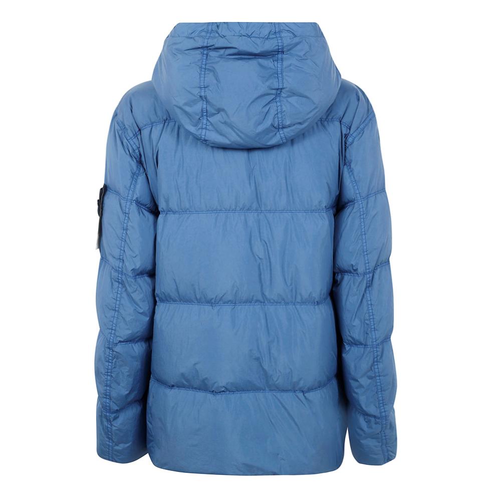 STONE ISLAND Garment-Dyed Crinkle Reps Hooded Down Jac K2S15 4100011 S0A23 V002B