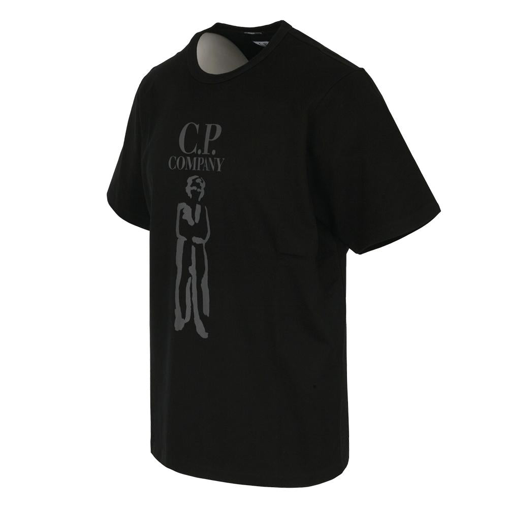 CP Company Mercerized Cotton Short Sleeve T-Shirt Black Men