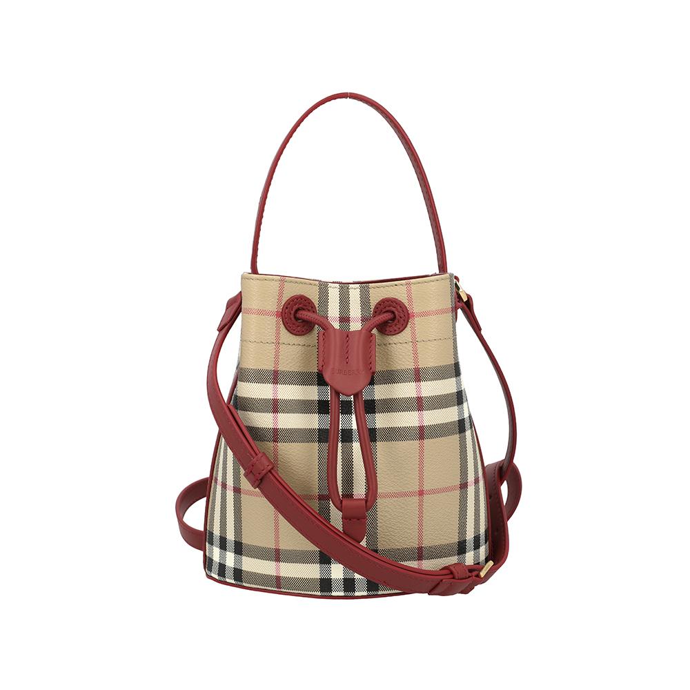 BURBERRY Check Bucket Shoulder Bag for Women 8116284 B9724