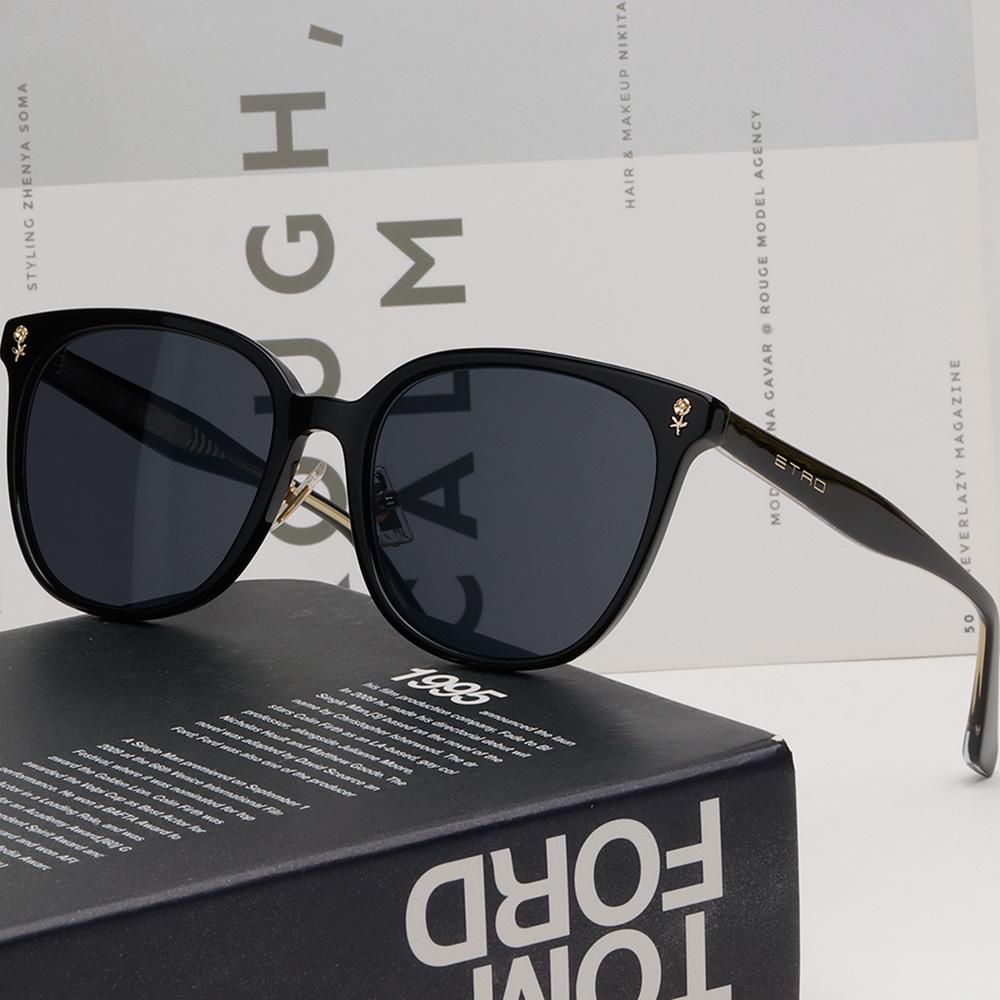 Etro Black Asian Fit Unisex Sunglasses ETRO 0101FSK 807IR