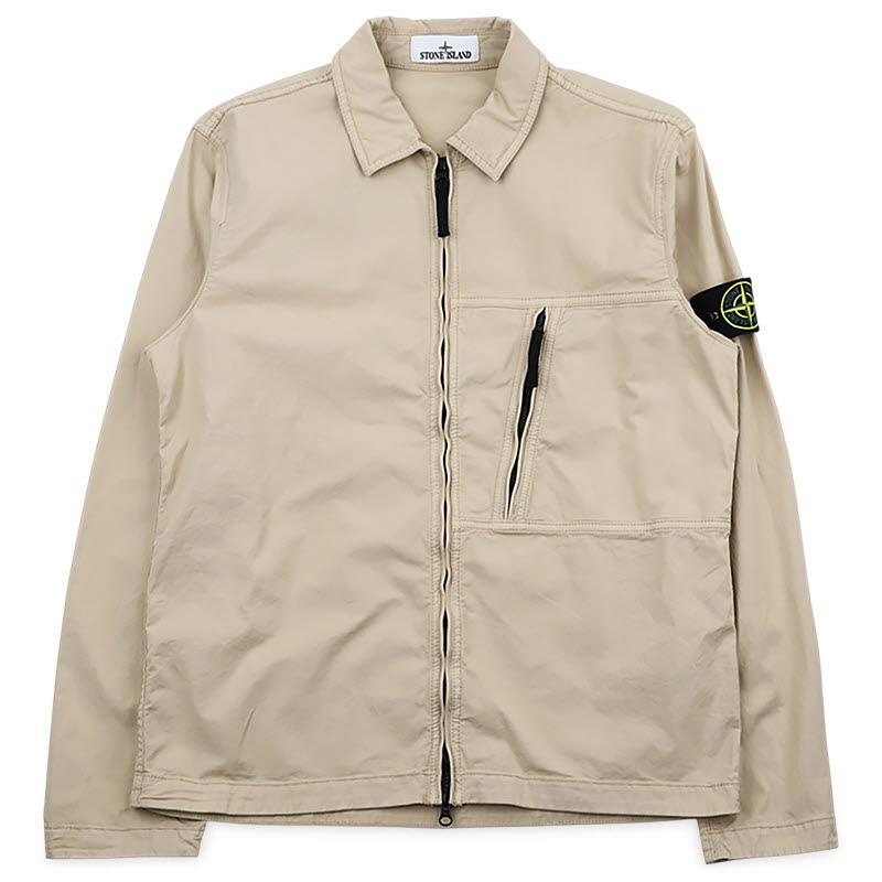 STONE ISLAND Men’s Zip Pocket Overshirt Jacket Beige K2S151200003 S0010 V009A
