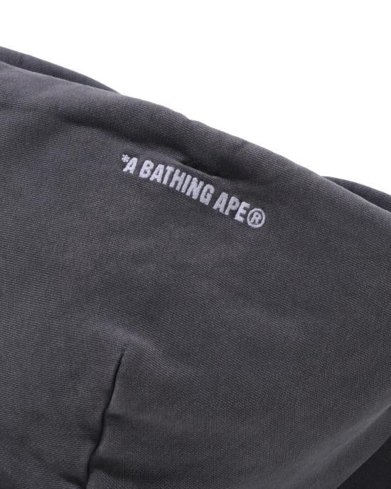 BAPE Garment Dye College Pullover Hoodie Charcoal Women’s 0ZXSWM304141