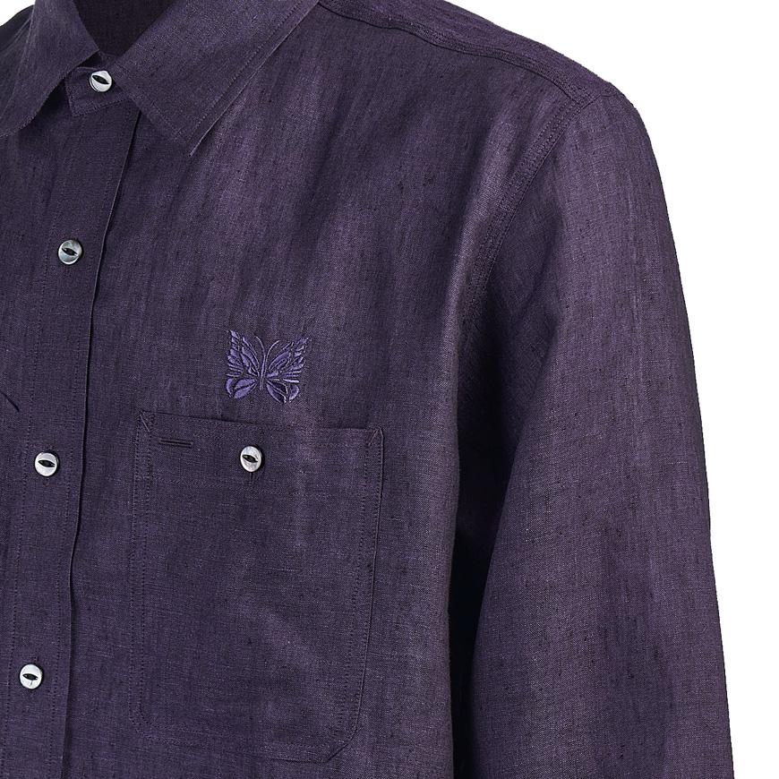 NEEDLES Men’s Chambray Work Shirt Long Sleeve QV291B PURPLE