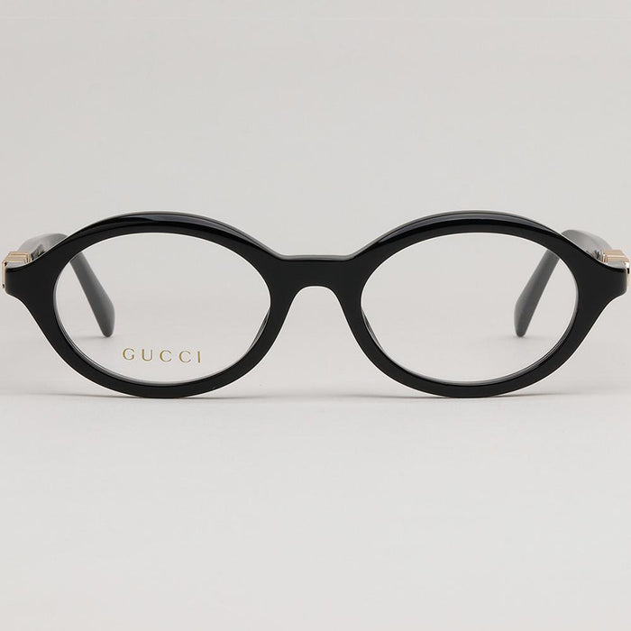 GUCCI Black Oval Acetate Eyeglass Frames Unisex GG2153 O 001