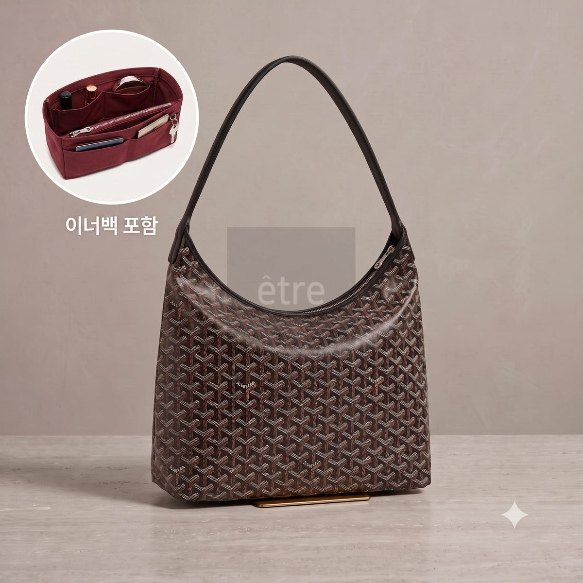 GOYARD Boheme Black Leather Tote Bag for Women